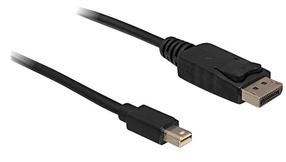 Провод Delock Displayport to Mini Displayport Mini DisplayPort 1.2 male, Displayport, 1 м, черный цв.
