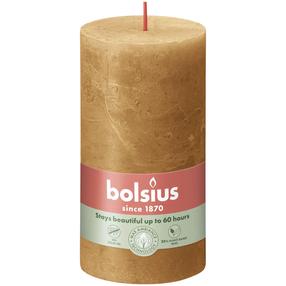 Žvakė, cilindrinė Bolsius Rustic, 60 h, ruda sp.