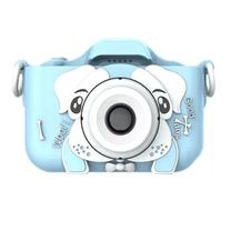 CP X5 Bėnių Skaitmeninė Foto ir Vaizdo Kamera su Guminė danga MicroSD Kortelių lizdu 2'' LCD Mėlynas šuo