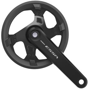 Zobrats, priekšpuse Shimano Essa FC-U2000-1, alumīnijs/tērauds, melna krās.