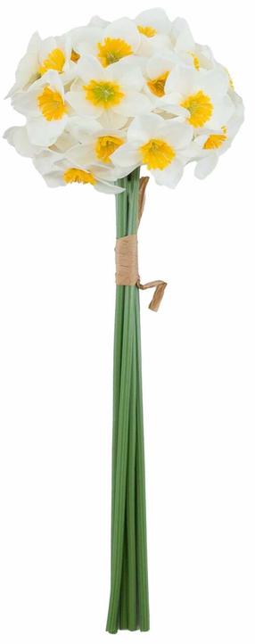 Mākslīgo ziedu pušķis, narcises Home4you Flowerly, balta krās., 40 cm