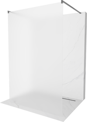 Dušo sienelė Mexen Kioto Walk-in, 130 cm x 200 cm, brushed gun gray sp./grūdintas
