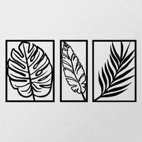 Настенный декор Wallity Leaf, 80 см x 38 см