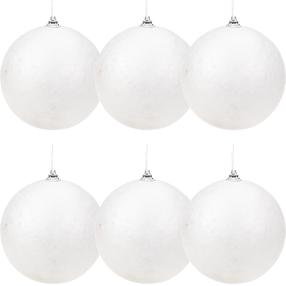 Eglutės žaisliukų rinkinys, baltas, 6 cm, polistirenas, 6 vnt.