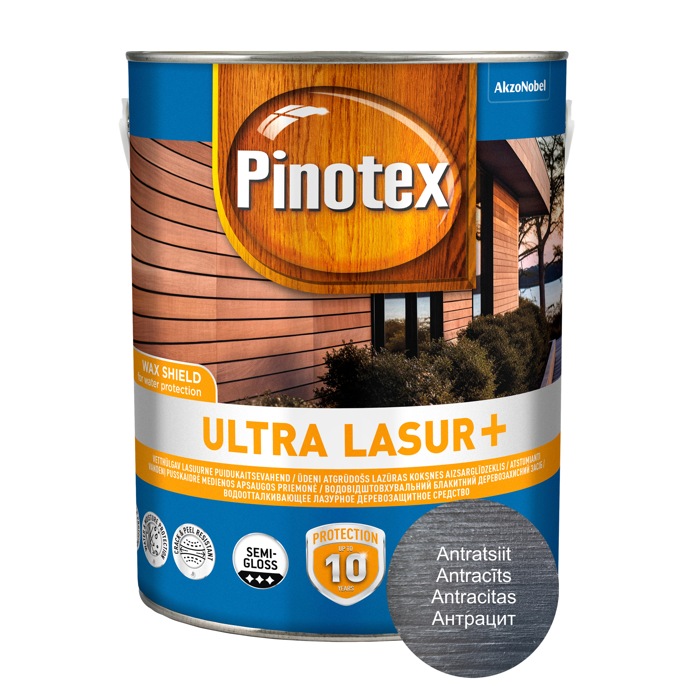 Puidu immutusvahend Pinotex Ultra Lasur+ 5975799, antratsiit v., 3 l
