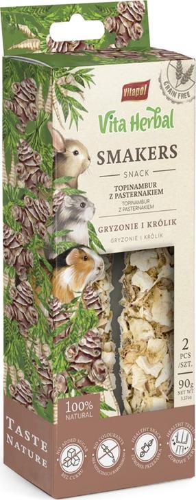 Pulgad Vitapol Vita Herbal Smakers, küülikutele/merisigadele/närilistele, 0.09 kg, 2 tk