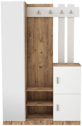 Комплект мебели для прихожей Kalune Design DD7, комнатные, белый цв./сосновый цв.