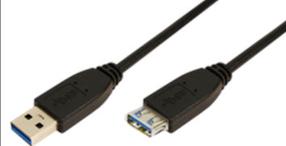 Laidas Logilink CU0041 USB 3.0 male, USB 3.0 female, 1 m, juoda sp.