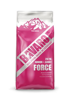 Sausas šunų maistas Bavaro Junios+Adult force, kiauliena, 18 kg