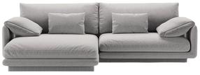 Kampinė sofa Micadoni Torino Structured, šviesiai pilka sp., kairinė, 250 x 170 cm x 83 cm