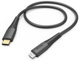 Vads Hama 183308, USB Type-C/Apple Lightning, 150 cm, melna krās.