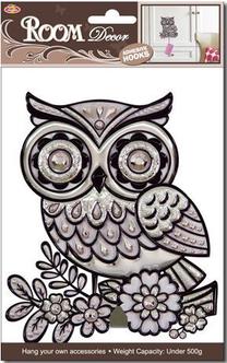 Dekoratyvinis lipdukas Marko Hook Owl, 14.5 cm x 16 cm