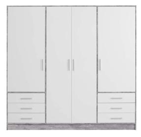 Spinta Forte Jona JPTS86T-C264, balta sp./pilka sp., 60 cm x 206.5 cm x 200 cm
