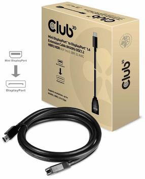 Kabelis Club 3D CAC-1121, Mini DisplayPort/DisplayPort 1.4, 100 cm, juoda sp.