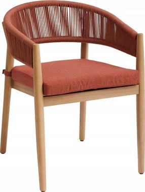 Lauko kėdė DLGTP Tevio, ruda sp./raudona sp., 62 cm x 58 cm x 77 cm