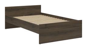 Lova viengulė Nepo Plus, 120 x 200 cm, ruda, be čiužinio, su grotelėmis