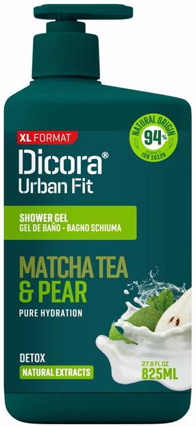 Гель для умывания тела Dicora Detox Matcha Tea & Pear, 825 мл