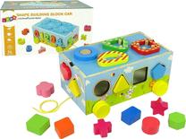 Lavinimo žaislas Lean Toys Shape Building Block Car, 10 cm, įvairių spalvų
