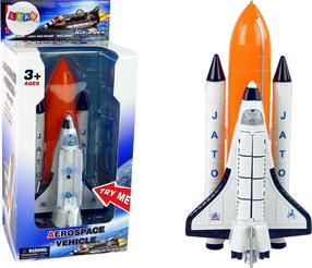 Kosmosa raķešu komplekts Lean Toys Aerospace, 1:400, balta krās./oranža krās.
