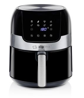 Karšto oro gruzdintuvė Alpina, sidabro sp./juoda sp., 1400 W