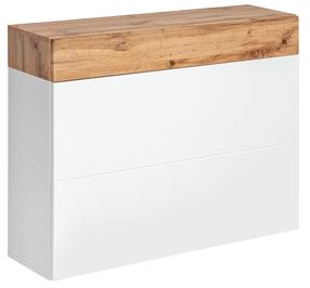 Pakabinama batų spintelė ASM Easy Typ 09, ąžuolo sp./balta sp., 100 cm x 30 cm x 80 cm