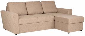 Kampinė sofa - lova Home4you Inga 15628, tamsaus smėlio spalva, 160 x 217 cm x 88 cm