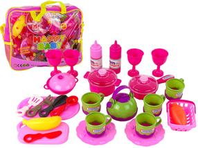 Наборы для игровой кухни, набор посуды Lean Toys Happy Baby, многоцветный