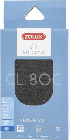 Filtro priedas Zolux Aquaya Carbon Foam Classic 80, juoda sp.