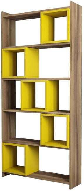 Pastatoma lentyna Kalune Design Box 845HCT3604, geltona sp./riešuto sp., 170 cm x 22 cm x 80 cm