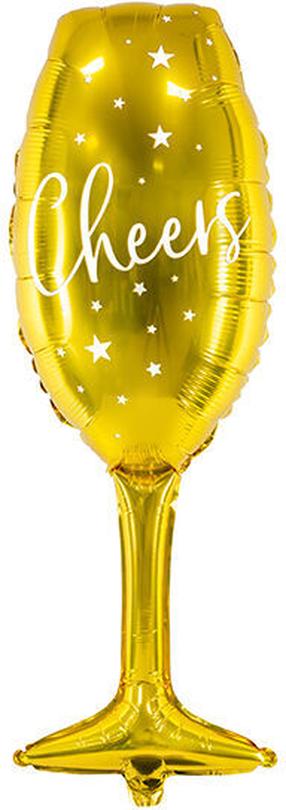 Folinis balionas figūrinis Party&Deco Glass, aukso sp.