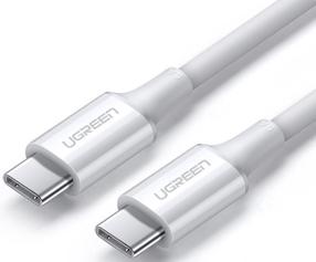 Įkrovimo laidas Ugreen US300, 2 x USB Type-C, 100 cm, balta sp.