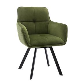 Söögitoa tool Domoletti DN0629, khaki v./roheline v., 53 cm x 50 cm x 82 cm