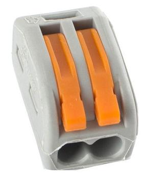 Laidų jungė Okko CMK-412, 2 x 0.08-4 mm², 32 A, oranžinė sp./pilka sp., 5 vnt.