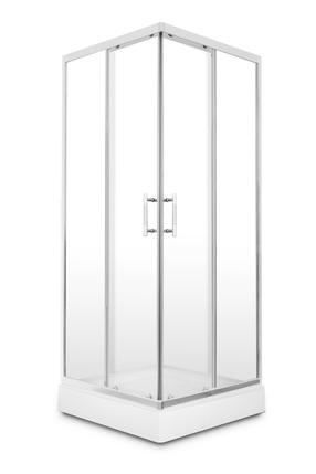 Душевая кабина Thema Lux Aris Square QA111-80, квадратная, 80 см x 80 см x 195 см, белый цв./хромовый цв./закаленный