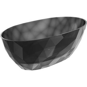 Vonia, laisvai pastatoma Mexen Orax, 170 cm x 80 cm x 58 cm, ovalas, black transparent sp.