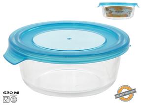 Toidukarp Kitchen&GO, 0.62 l, 17 cm x 15.5 cm, läbipaistev v./sinine v.