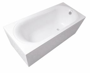 Vanna, iebūvējama SPN Art Stone Katrina, ar priekšējo paneli un kājām 160 cm x 74.5 cm x 64 cm, taisnstūra, balta krāsa