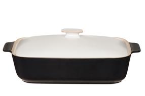 Керамическое блюдо для выпечки Maku, черный цв., 37 см x 22 см, 3 л