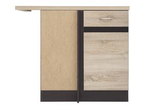 Apatinė virtuvinė spintelė Junona Line, sonoma ąžuolo sp./wenge sp., 45 cm x 78.5 cm x 85.7 cm