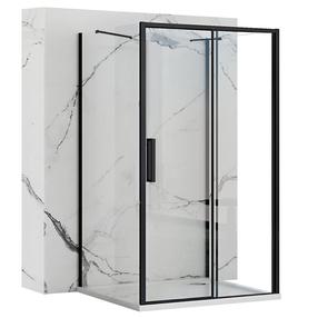 Душевая кабина Rea Rapid II, прямоугольная, без поддона, 150 см x 100 см x 195 см, черный цв./закаленный