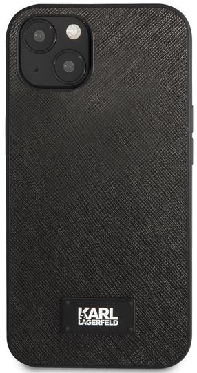 Чехол для телефона Karl Lagerfeld Saffiano Plaque Case, черный цв., Apple