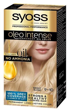 Plaukų dažai Syoss Oleo Intense, 9.10 bright blond sp., 9.10 Bright Blond, 115 ml