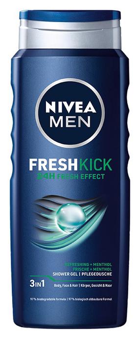 Kūno prausimosi želė Nivea Fresh Kick, 400 ml