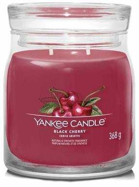 Žvakė, aromatinė Yankee Candle Signature Black Cherry, 35 - 50 h, 368 g, raudona sp.