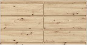 Komoda Forte Chelsea CHLK26-D78, rusva sp., 79.9 cm x 154 cm x 42.2 cm