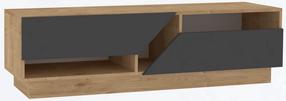 TV galds Kalune Design Yaprak, koka krās./pelēka krās., 160 cm x 40 cm x 45 cm