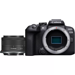 Sistēmas fotoaparāts Canon EOS R10, melna krās.