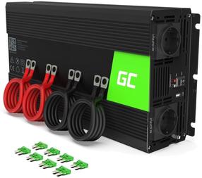 Преобразователь напряжения Green Cell INV27 24V to 230V 3000W/6000W, черный цв., 24 В