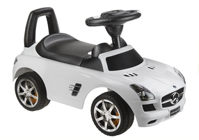 Vaikiška mašinėlė Lean Toys Mercedes Benz SLS AMG, balta sp.