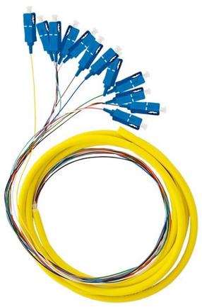Kaabel Qoltec Pigtail Fiber Singlemode, SC/UPC x 12, 2 m, kollane v.